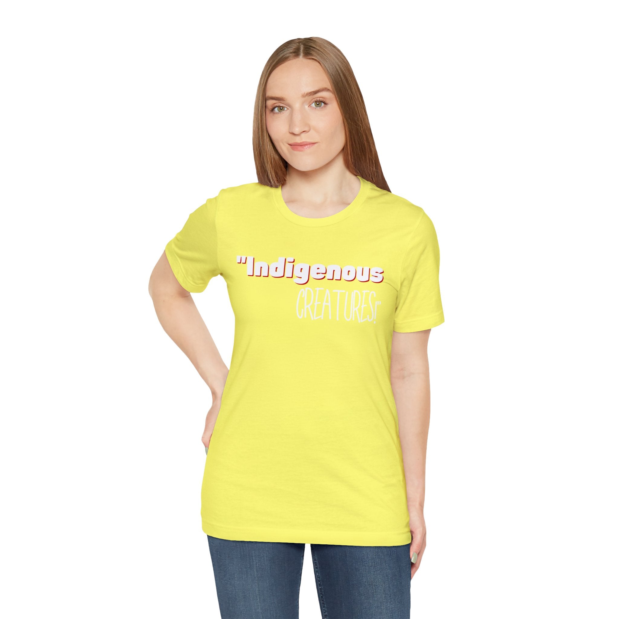 Indigenous...... status? Creatures Black Unisex Jersey Short Sleeve Tee