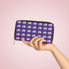 Purple-Rainbow Indigenous White Innii-Bison Zipper Wallet-Native Collection-Iron Woman 80