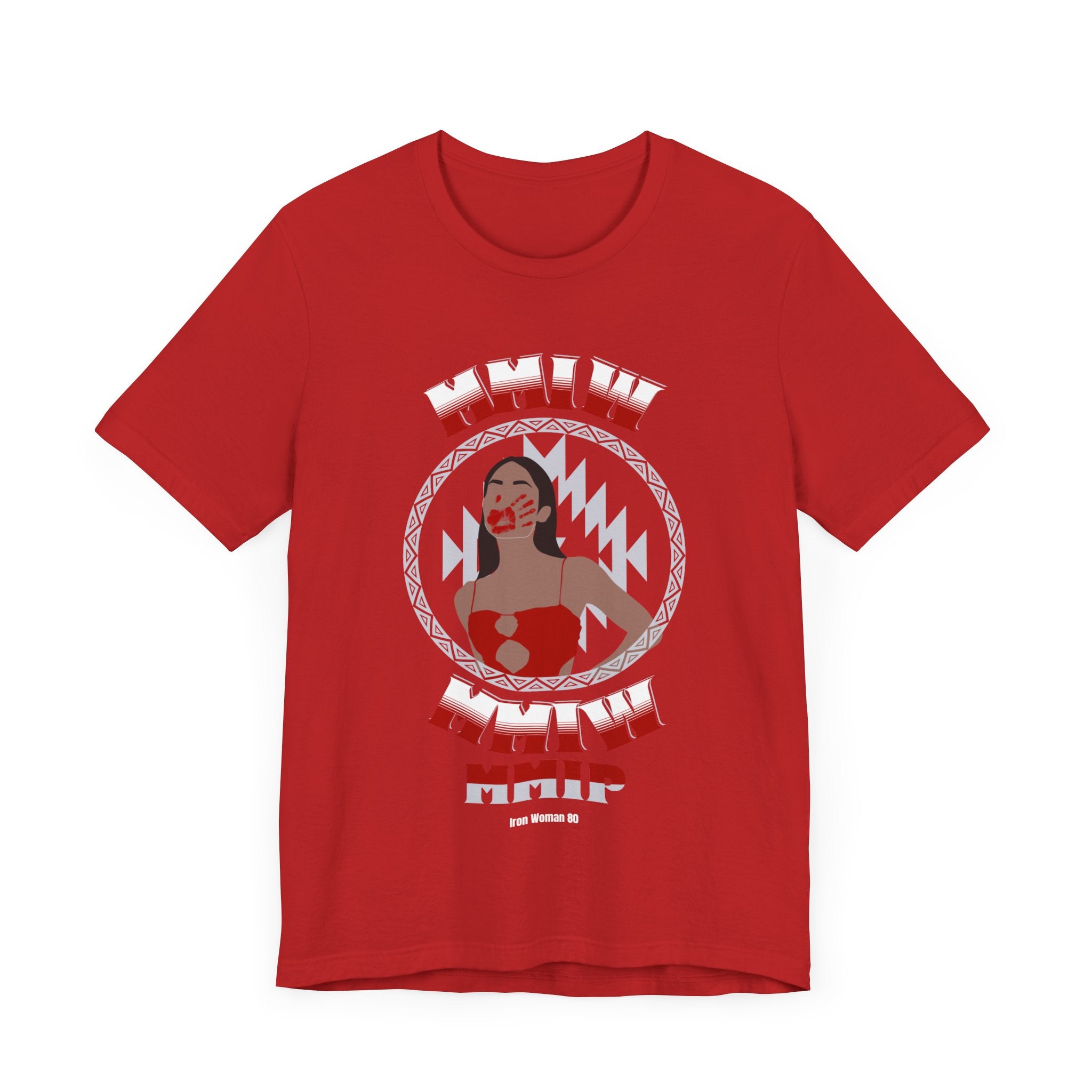 MMIP, MMIW, MMIM, Native American Awareness, Red or Black Unisex Jersey Short Sleeve Tee