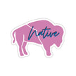 Pink Native Bison Kiss-Cut Stickers