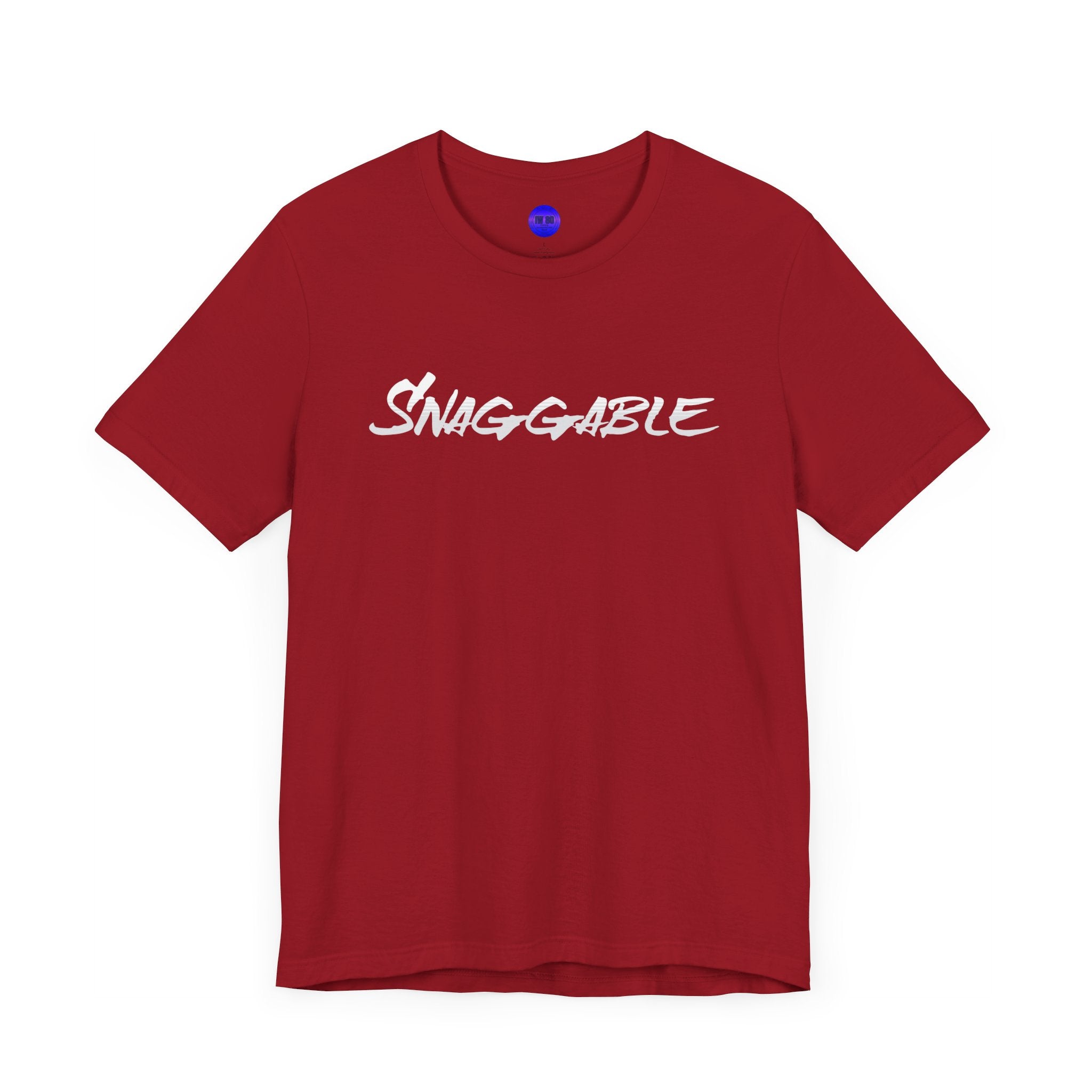 Snaggable, Rez Humor, Black, Asphalt, Pink or Red, Unisex Jersey Short Sleeve Tee