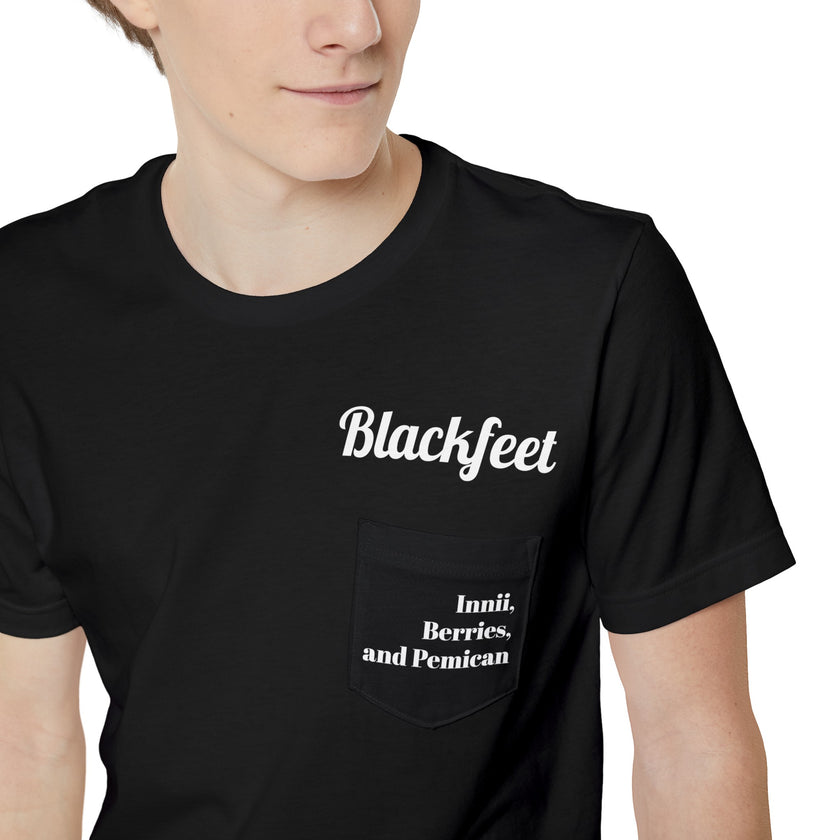 Your Tribe, food and Medicine, personalized Shirt, Blue, Black, or White, Unisex Pocket T-shirt