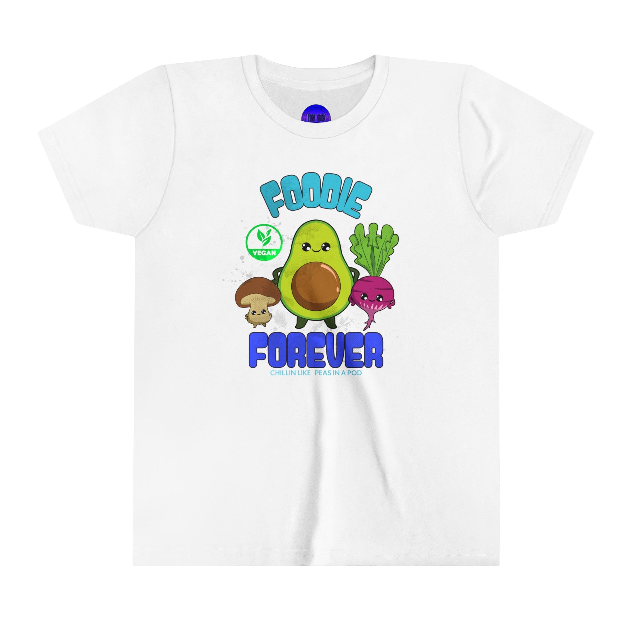 Foodie, Peas in a Pod, Healthy, White, Black, Green, or Blue Youth Short Sleeve Tee