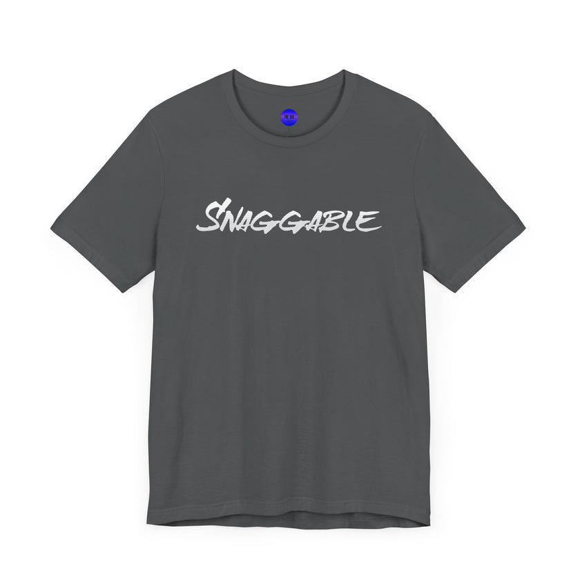 Snaggable, Rez Humor, Black, Asphalt, Pink or Red, Unisex Jersey Short Sleeve Tee
