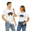 Multi Color Bison Pink Gradient Unisex Jersey Short Sleeve Tee