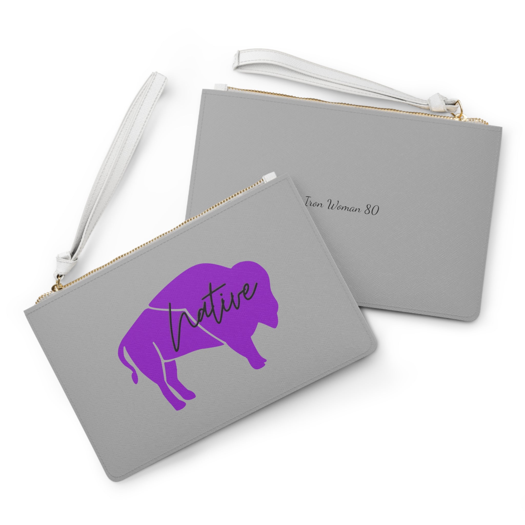 Native Bison Purple Clutch Bag, Card Wallet