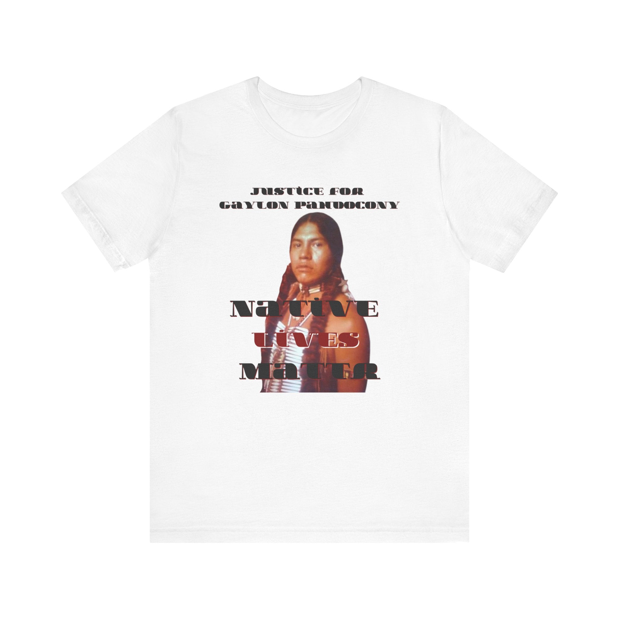 Justice for Gaylon Pahdocony MMIP, White or Black, Unisex Short Sleeve Tee