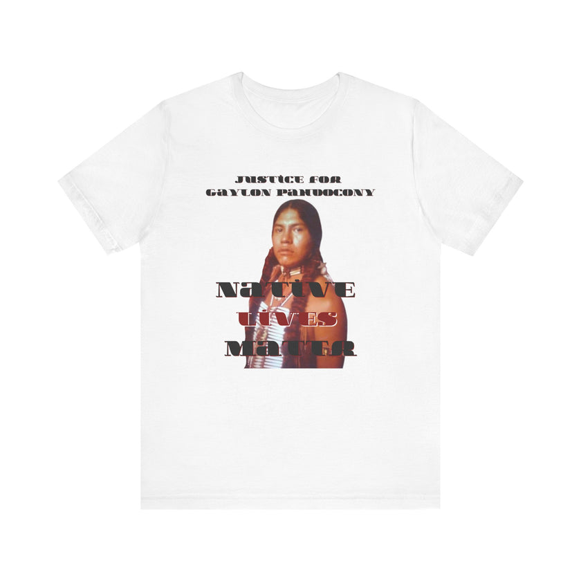 Justice for Gaylon Pahdocony MMIP, White or Black, Unisex Short Sleeve Tee