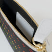 Rainbow Native Star Pattern, Black Zippered Mini Clutch Bag