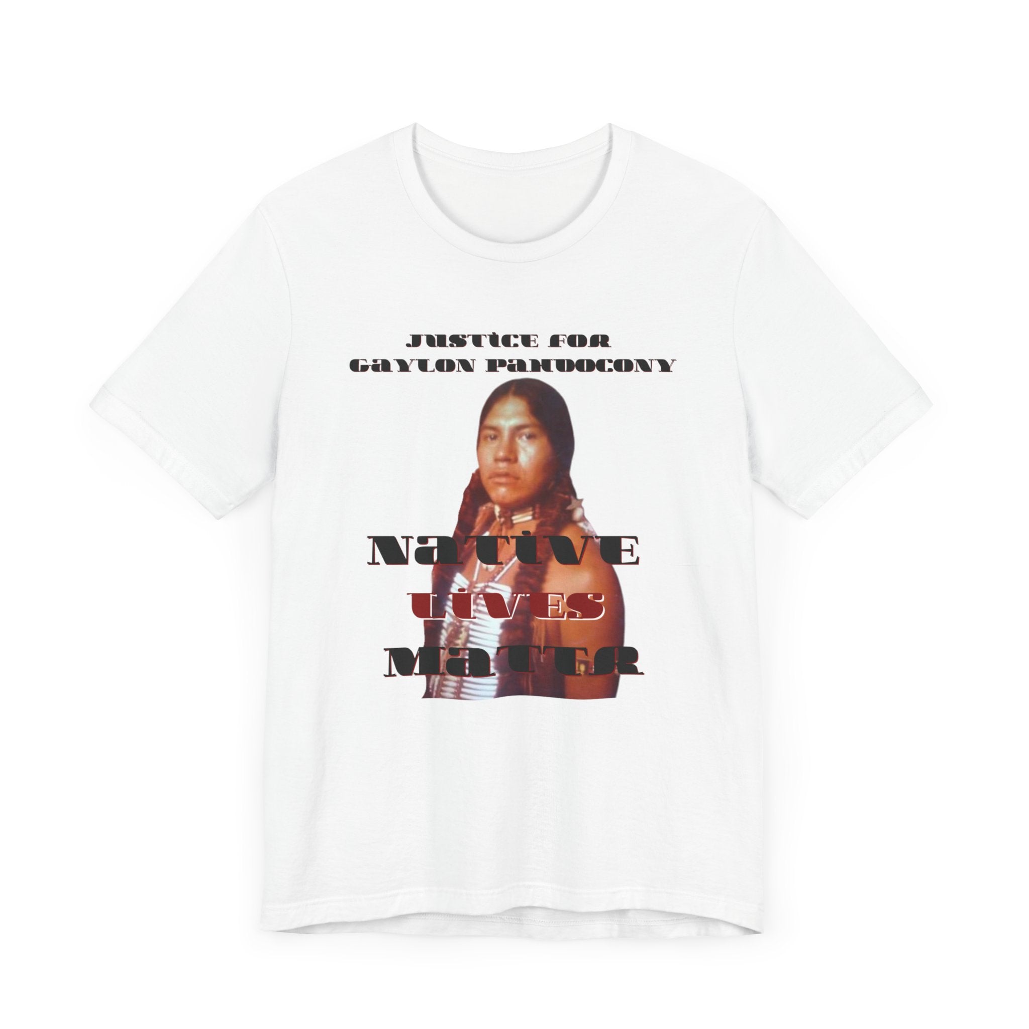 Justice for Gaylon Pahdocony MMIP, White or Black, Unisex Short Sleeve Tee