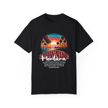 Browning Montana, Blackfeet, Native Humor Black, Unisex Garment-Dyed T-shirt