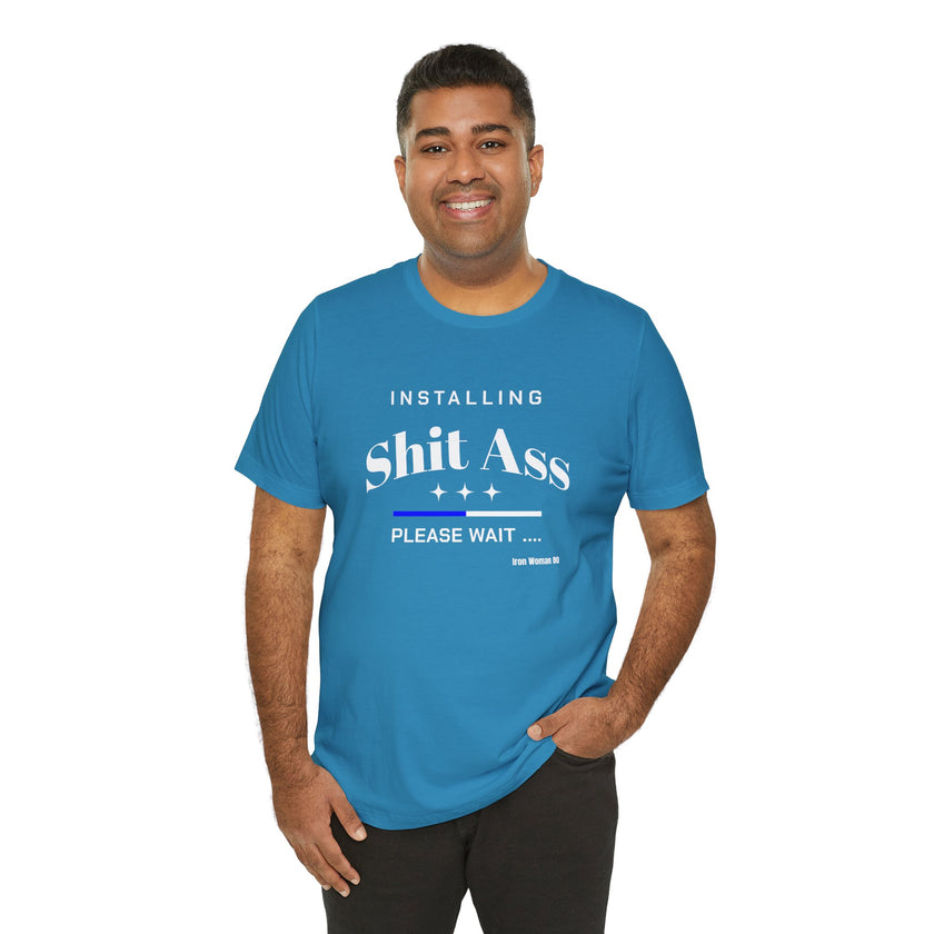Native Humor, Sh*T A$$, Black Unisex Jersey Short Sleeve Tshirt