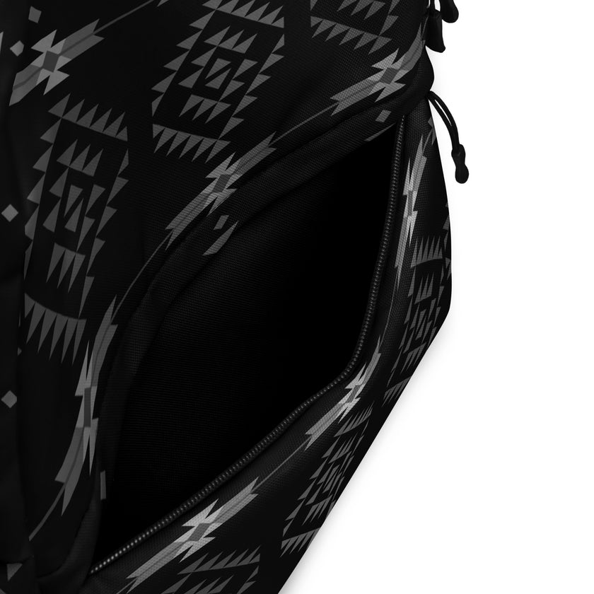 Grayscale Native Design, Black Backpack