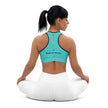 Warrior Strength, Native Rainbow Stars Turquoise Padded Sports Bra
