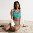 Warrior Strength, Native Rainbow Stars Turquoise Padded Sports Bra