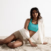 Warrior Strength, Native Rainbow Stars Turquoise Padded Sports Bra
