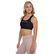 Warrior Strength, Native Rainbow Stars Black Padded Sports Bra
