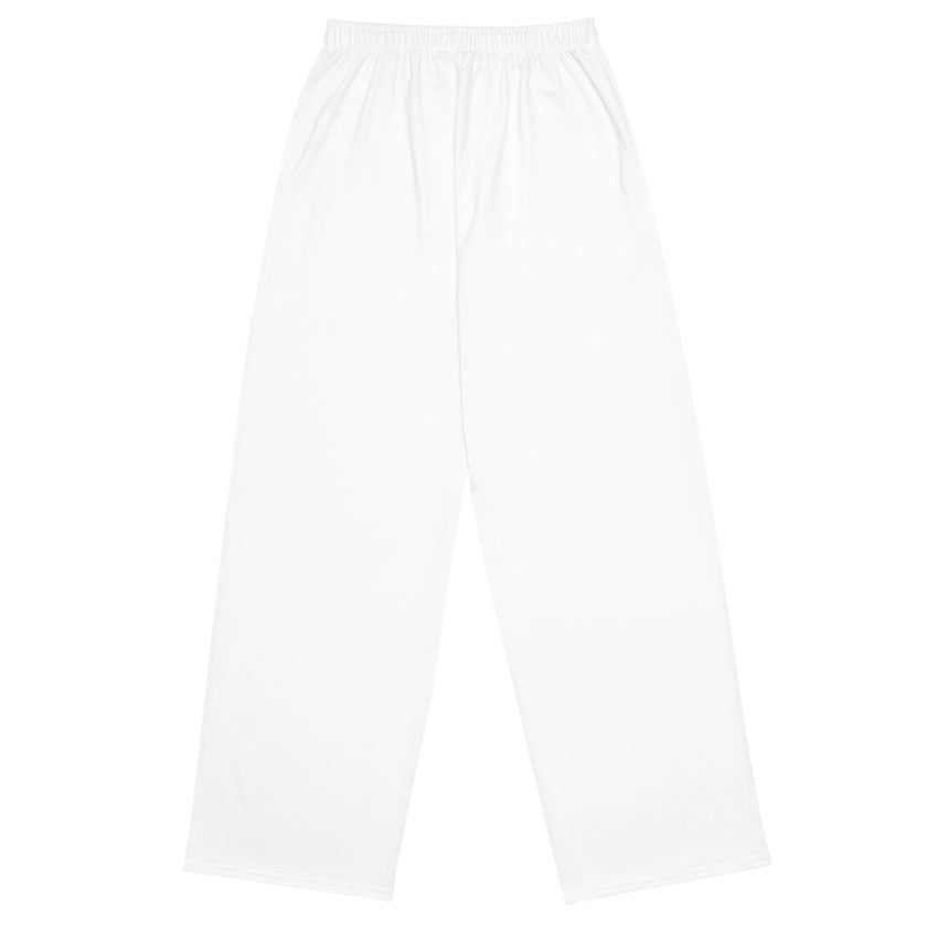 Gray Scale Native Stars White unisex wide-leg pants