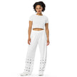 Gray Scale Native Stars White unisex wide-leg pants