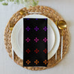 Rainbow Native Star Pattern, Black Breakfast, Lunch, Dinner Cloth napkin set