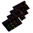 Rainbow Native Star Pattern, Black Breakfast, Lunch, Dinner Cloth napkin set