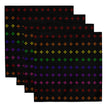 Rainbow Native Star Pattern, Black Breakfast, Lunch, Dinner Cloth napkin set