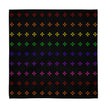 Rainbow Native Star Pattern, Black Breakfast, Lunch, Dinner Cloth napkin set
