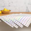 Rainbow Native Star Pattern, Breakfast, Lunch, Dinner Placemat Set