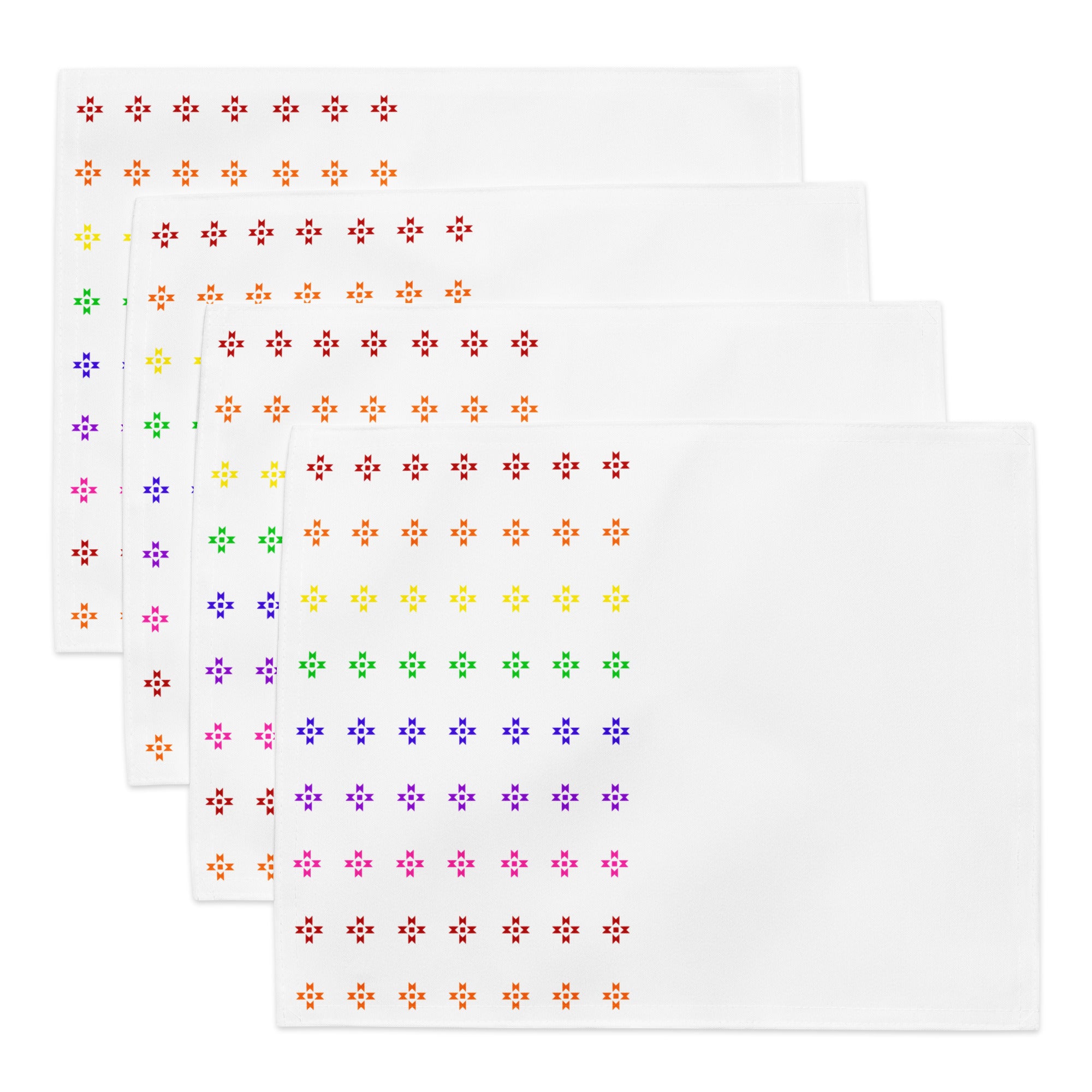 Rainbow Native Star Pattern, Breakfast, Lunch, Dinner Placemat Set