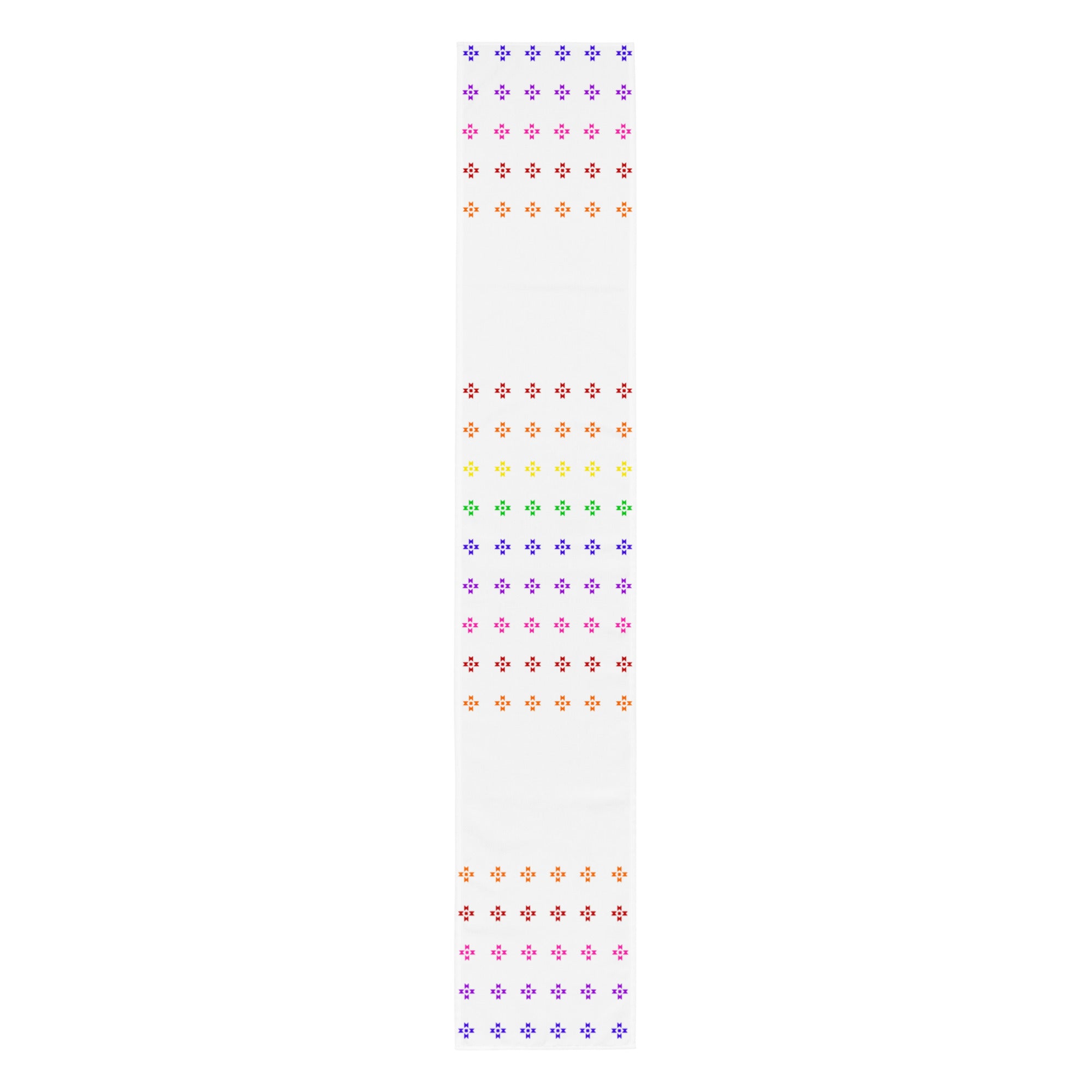 Rainbow Native Star Pattern, Breakfast, Lunch, Dinner Table runner