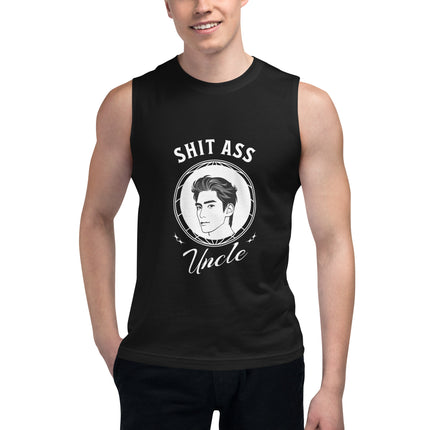 Shit Ass, Uncle, Black Muscle Shirt