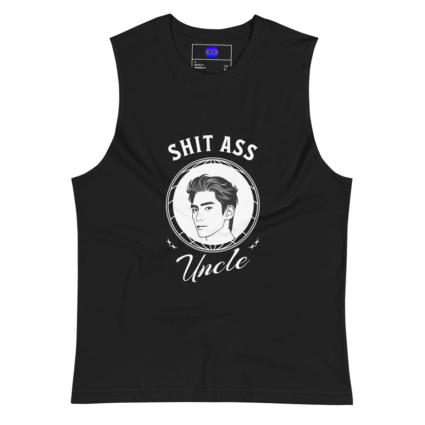 Shit Ass, Uncle, Black Muscle Shirt