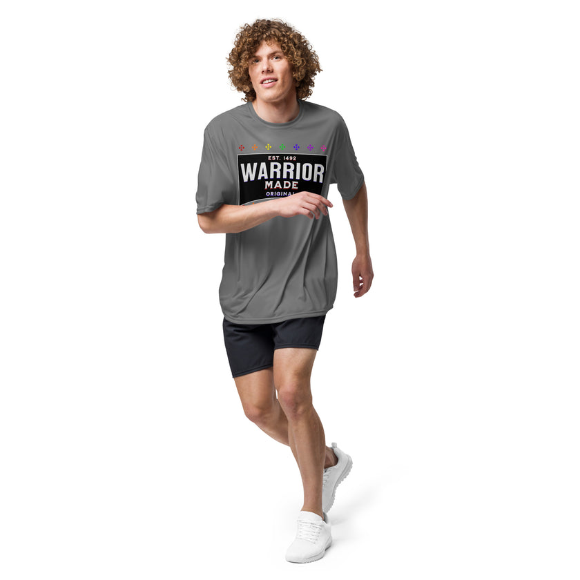 Warrior Made Est. 1492, Unisex performance crew neck t-shirt