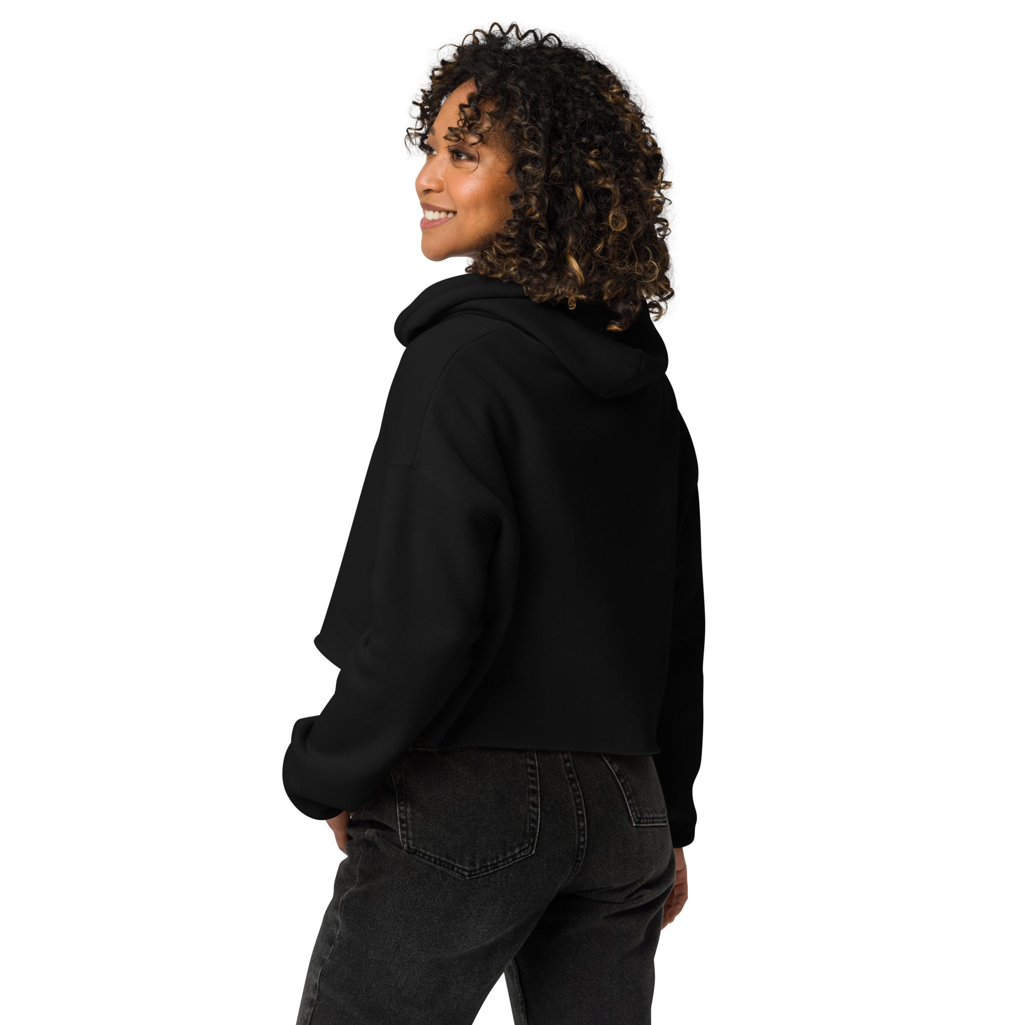 Pink Black Coffee is Nice! Cropped Hoodie
