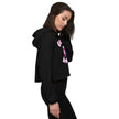 Pink Black Coffee is Nice! Cropped Hoodie