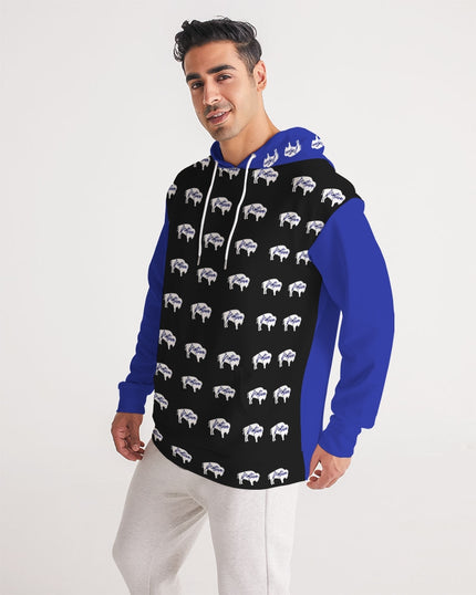 White Innii aka Bison Blue and Black, Native Men Men's Hoodie