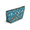 Coffee on Teal Accessory Pouch w T-bottom