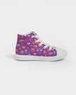 Purple Sweet Faces Girl's Kids Hightop Canvas Shoe