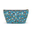 Coffee on Teal Accessory Pouch w T-bottom