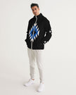 Blue, Black and White Geometric Native Pattern Men's Windbreaker
