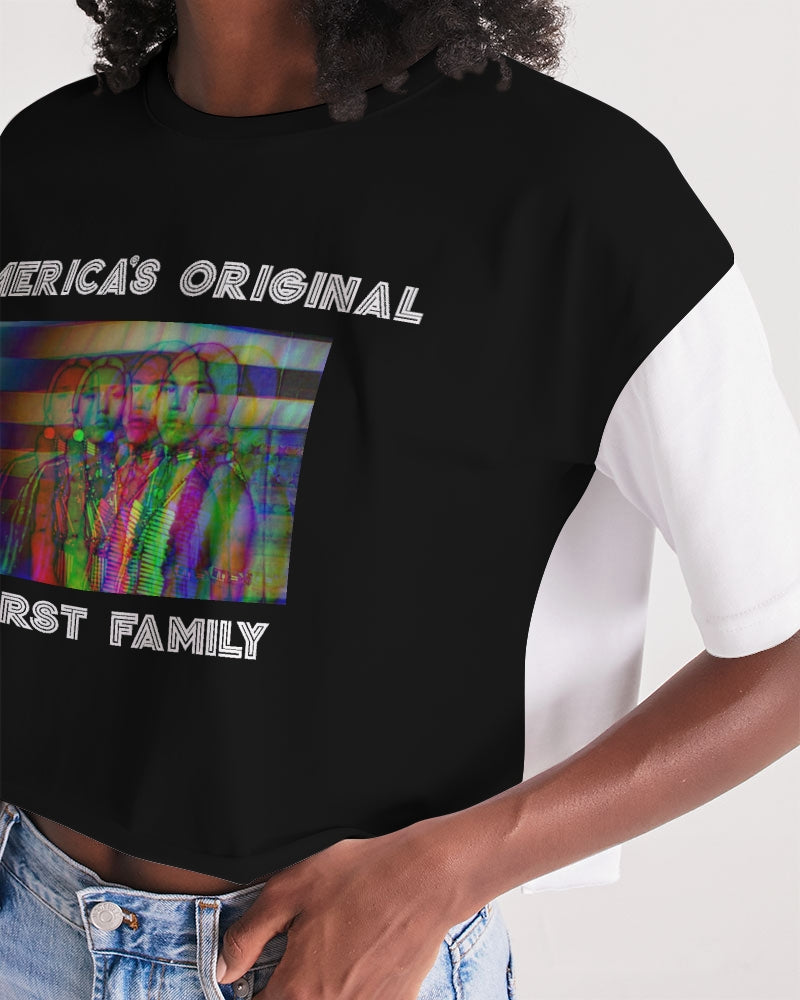 Black Women's Lounge Cropped Tee