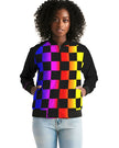 Rainbow Checkers Women's Bomber Jacket