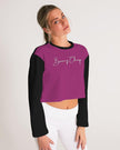 Pink Boxing Champ Female Women's Cropped Sweatshirt