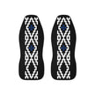White Geometric and Blue Stars on Black Car Seat Covers