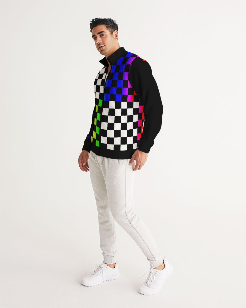 4 sided Checkered Men's Track Jacket