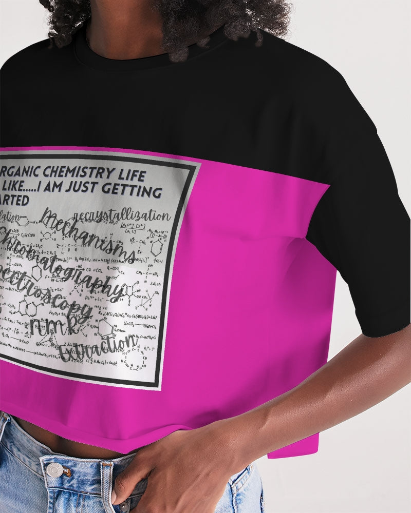 Nerdy Chem Student Women's Lounge Cropped Tee