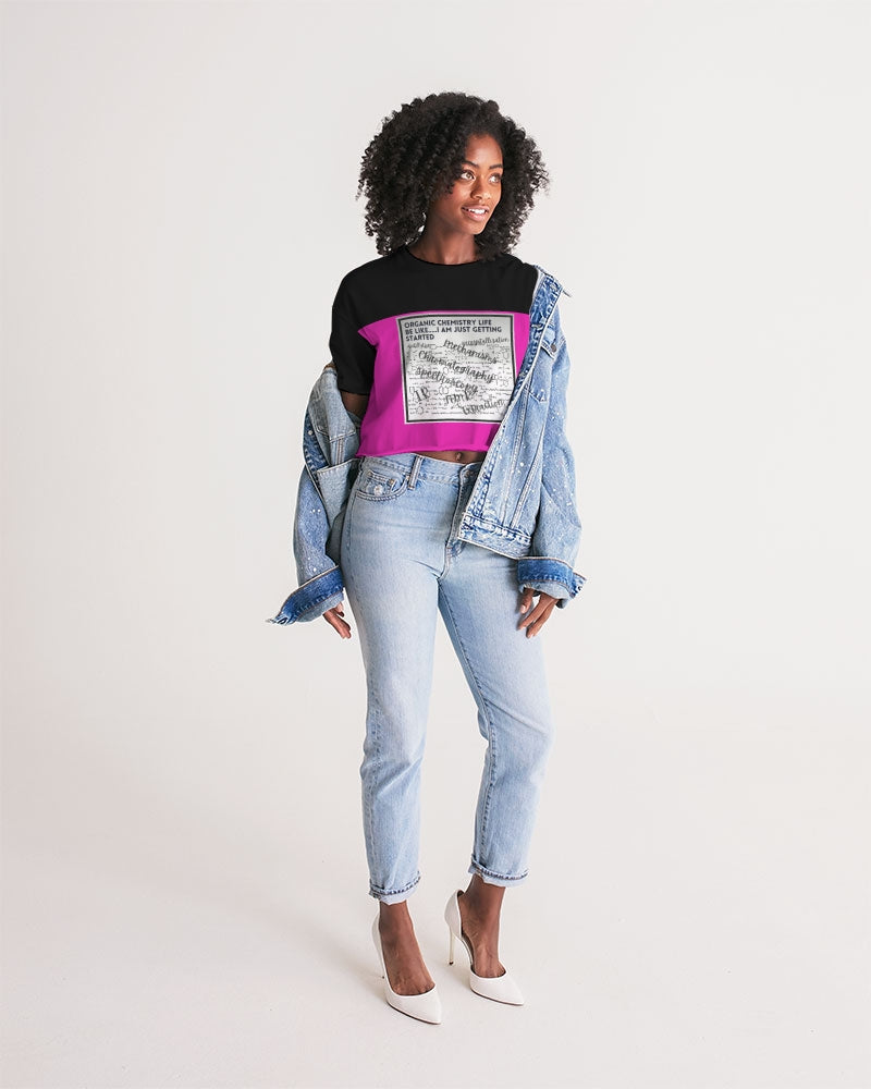 Nerdy Chem Student Women's Lounge Cropped Tee