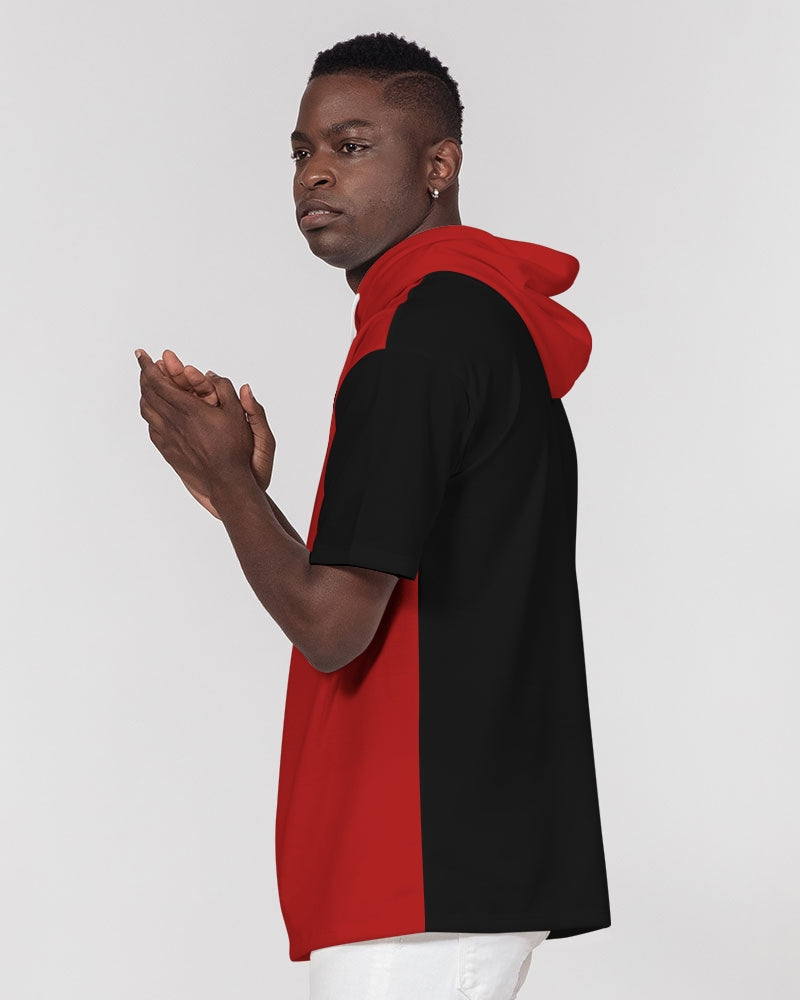 Boxing Red Men's Premium Heavyweight Short Sleeve Hoodie