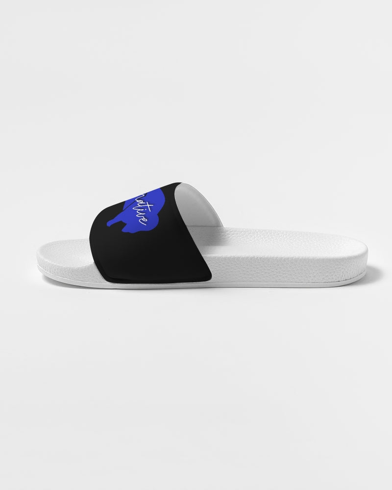 Blue and Black Innii Native design Men's Slide Sandal