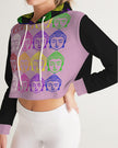 Buddhas always there Pink and Black Sweater, Yoga & Positive Vibes Collection Women's Cropped HoodieYoga & Positive Vibes Collection Women's Cropped Hoodie